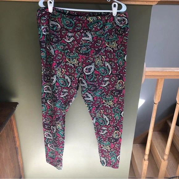 LuLaRoe Pants Jumpsuits Lularoe Paisley Print Leggings Size
